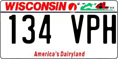 WI license plate 134VPH