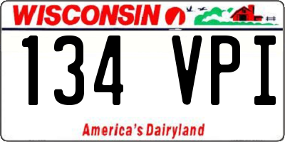 WI license plate 134VPI