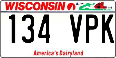 WI license plate 134VPK