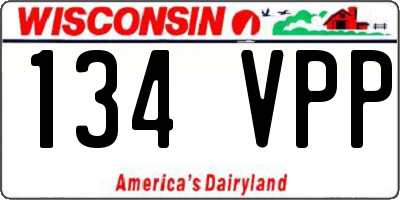 WI license plate 134VPP