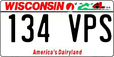 WI license plate 134VPS