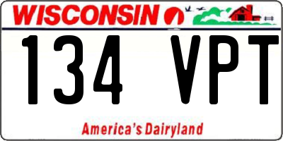 WI license plate 134VPT