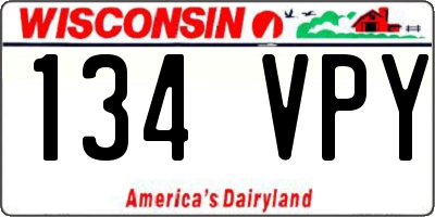 WI license plate 134VPY