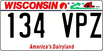 WI license plate 134VPZ