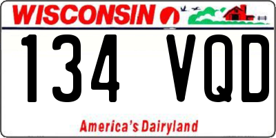 WI license plate 134VQD