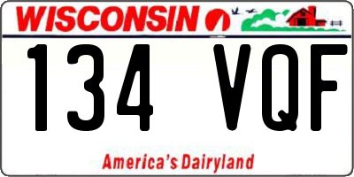 WI license plate 134VQF