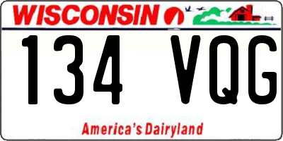 WI license plate 134VQG
