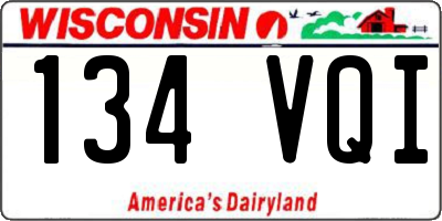 WI license plate 134VQI