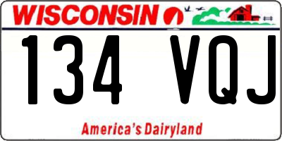 WI license plate 134VQJ