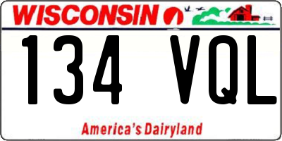WI license plate 134VQL