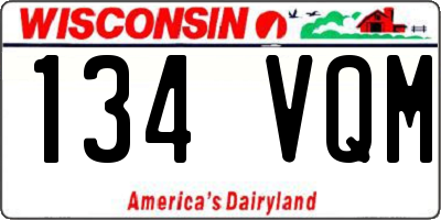 WI license plate 134VQM