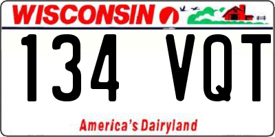 WI license plate 134VQT