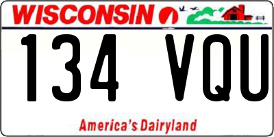 WI license plate 134VQU