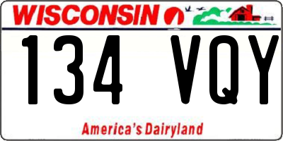 WI license plate 134VQY