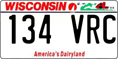 WI license plate 134VRC