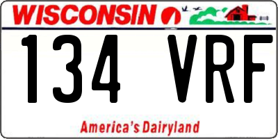 WI license plate 134VRF