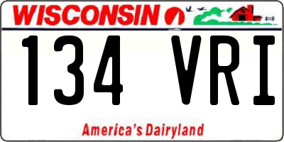 WI license plate 134VRI