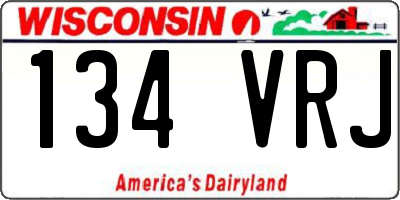 WI license plate 134VRJ