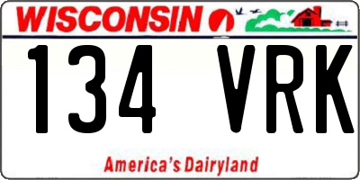 WI license plate 134VRK