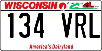 WI license plate 134VRL