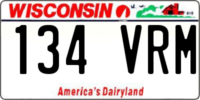 WI license plate 134VRM