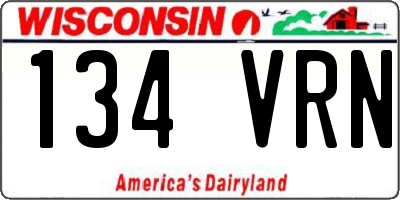 WI license plate 134VRN