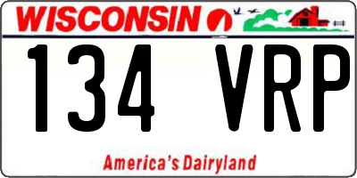 WI license plate 134VRP
