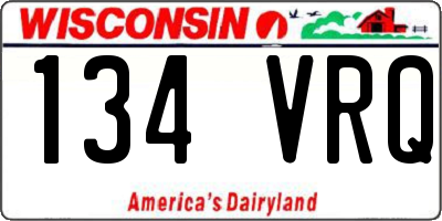 WI license plate 134VRQ