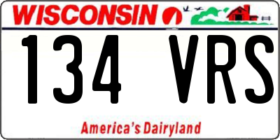 WI license plate 134VRS