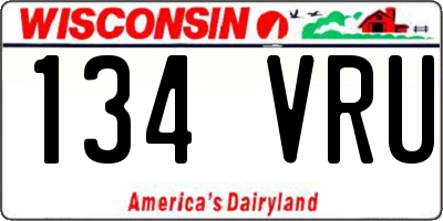 WI license plate 134VRU