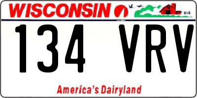 WI license plate 134VRV