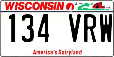 WI license plate 134VRW