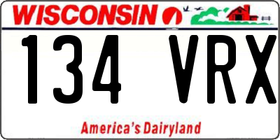 WI license plate 134VRX