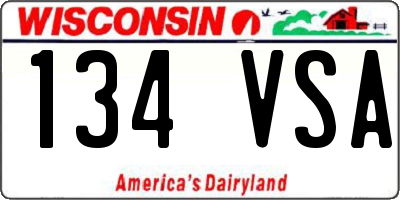 WI license plate 134VSA