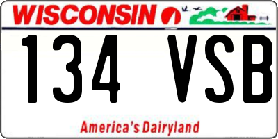 WI license plate 134VSB