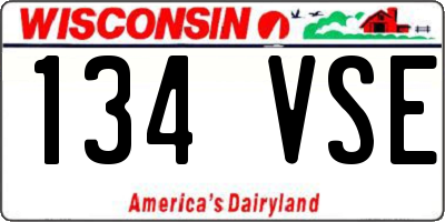 WI license plate 134VSE