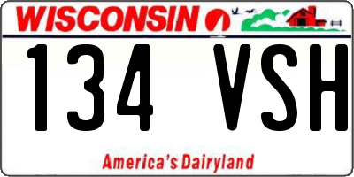 WI license plate 134VSH