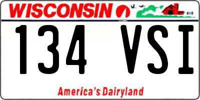 WI license plate 134VSI