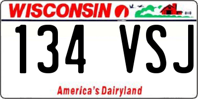 WI license plate 134VSJ
