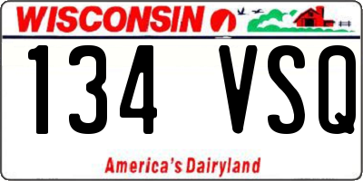 WI license plate 134VSQ