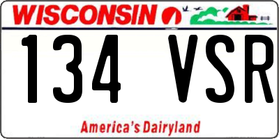 WI license plate 134VSR