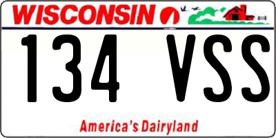WI license plate 134VSS