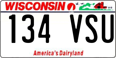 WI license plate 134VSU