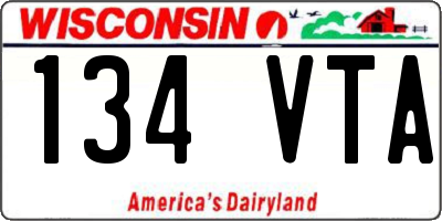 WI license plate 134VTA