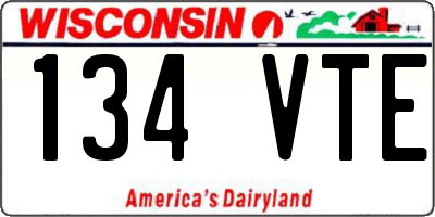 WI license plate 134VTE