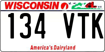 WI license plate 134VTK