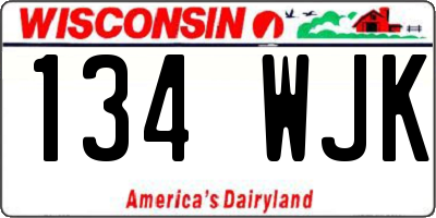 WI license plate 134WJK