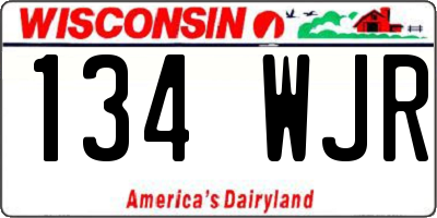 WI license plate 134WJR