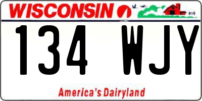 WI license plate 134WJY
