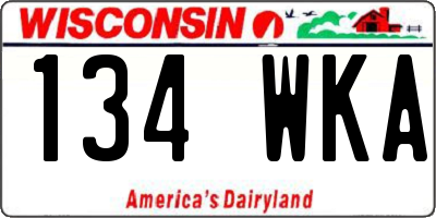 WI license plate 134WKA